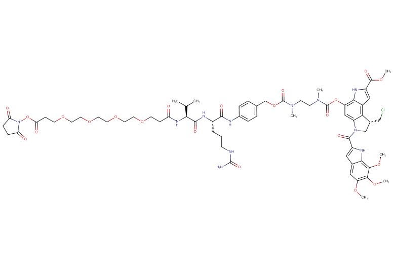 OSu-PEG4-VC-PAB-DMEA-Duocarmycin SA