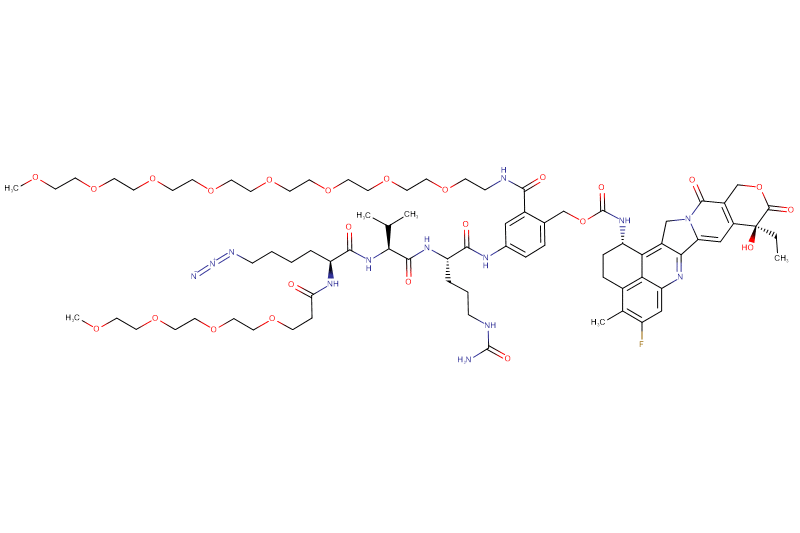 Azide-Lys(m-PEG4)-Val-Cit-PAB(m-PEG8)-Exatecan