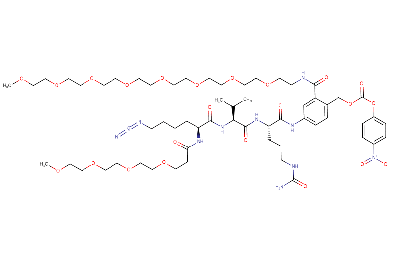 Azide-Lys(m-PEG4)-Val-Cit-PAB(m-PEG8)-PNP