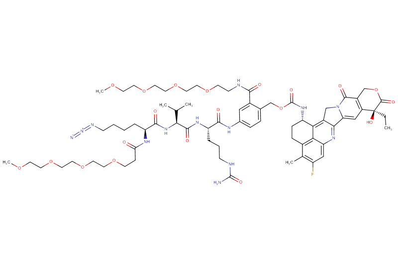 Azide-Lys(m-PEG4)-Val-Cit-PAB(m-PEG4)-Exatecan