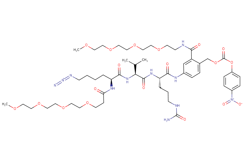 Azide-Lys(m-PEG4)-Val-Cit-PAB(m-PEG4)-PNP