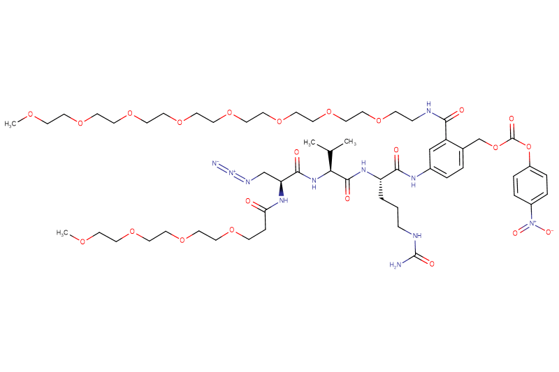 Azide-Dap(m-PEG4)-Val-Cit-PAB(m-PEG8)-PNP