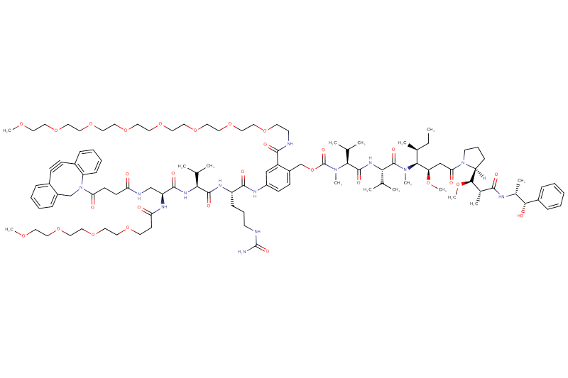 DBCO-Dap(m-PEG4)-Val-Cit-PAB(m-PEG8)-MMAE