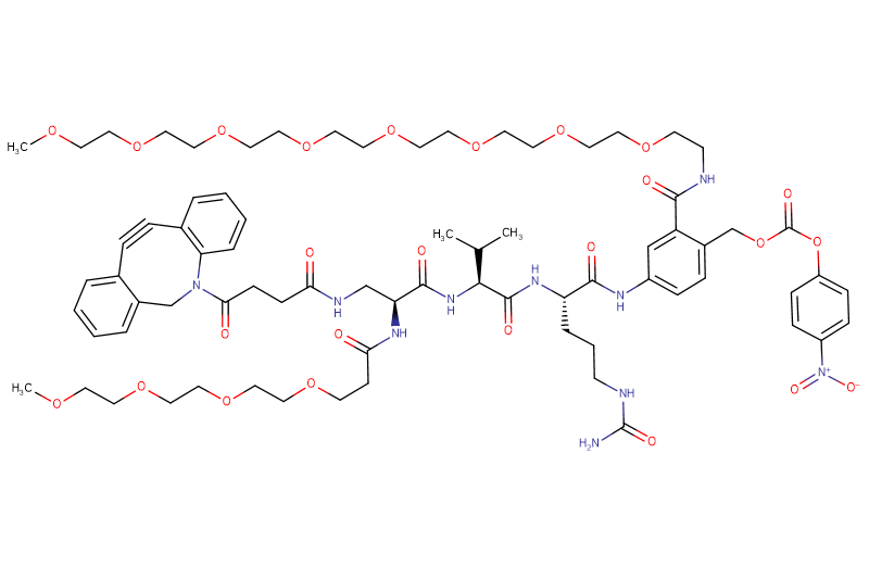 DBCO-Dap(m-PEG4)-Val-Cit-PAB(m-PEG8)-PNP