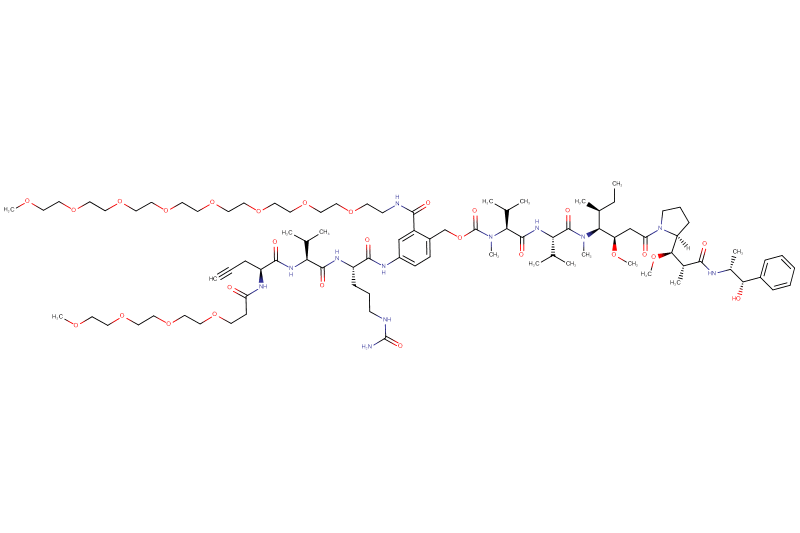 Propargyl-Gly(m-PEG4)-Val-Cit-PAB(m-PEG8)-MMAE
