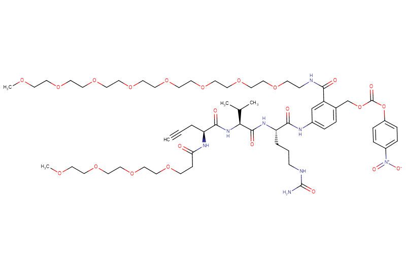 Propargyl-Gly(m-PEG4)-Val-Cit-PAB(m-PEG8)-PNP