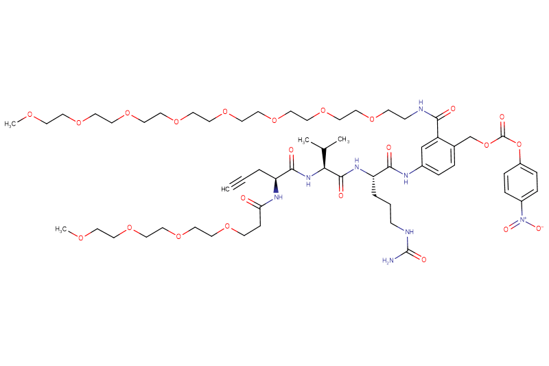 Propargyl-Gly(m-PEG4)-Val-Cit-PAB(m-PEG8)-PNP