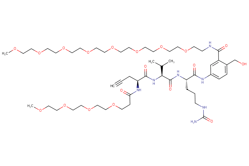 Propargyl-Gly(m-PEG4)-Val-Cit-PAB(m-PEG8)