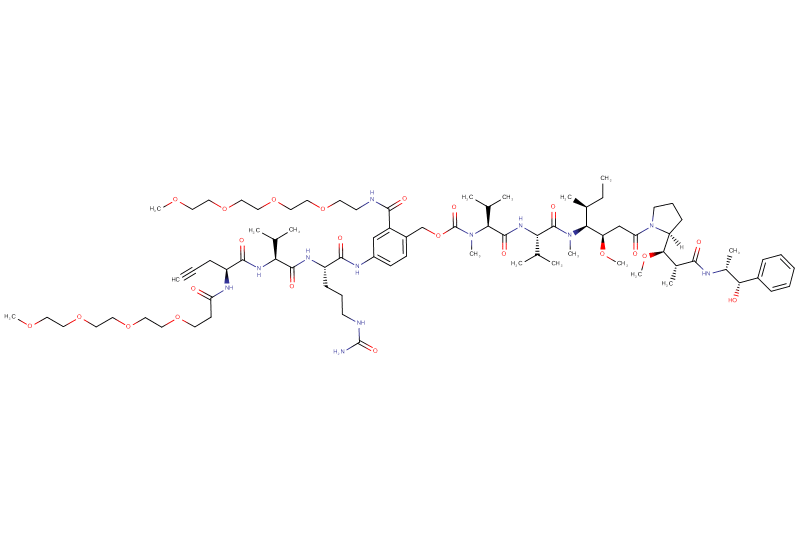 Propargyl-Gly(m-PEG4)-Val-Cit-PAB(m-PEG4)-MMAE