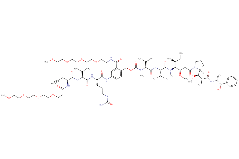 Propargyl-Gly(m-PEG4)-Val-Cit-PAB(m-PEG4)-MMAE