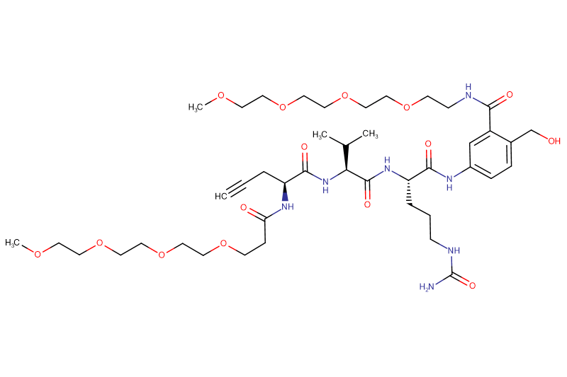 Propargyl-Gly(m-PEG4)-Val-Cit-PAB(m-PEG4)