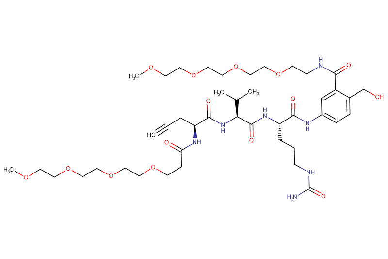Propargyl-Gly(m-PEG4)-Val-Cit-PAB(m-PEG4)