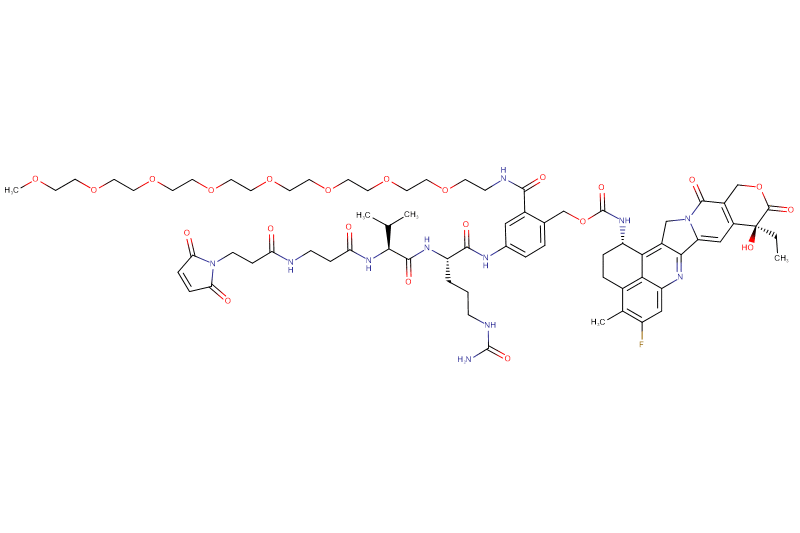 Mal-Propionyl-Beta-Ala-Val-Cit-PAB(m-PEG8)-Exatecan