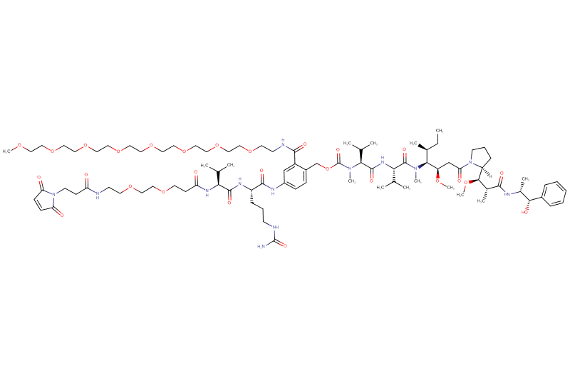 Mal-Propionyl-PEG2-Val-Cit-PAB(m-PEG8)-MMAE