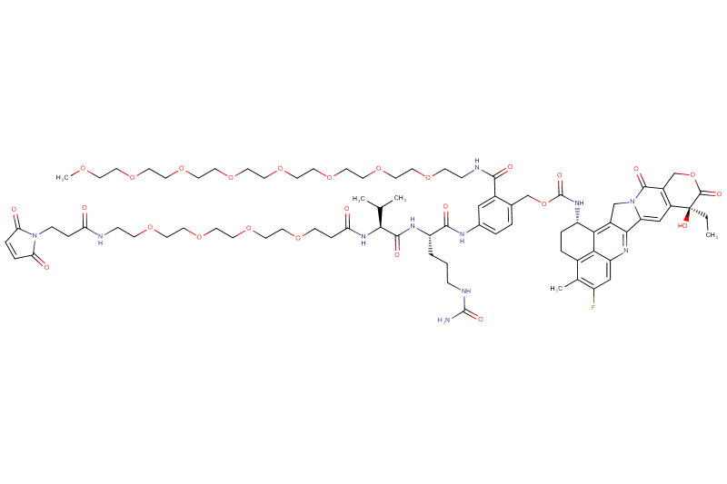 Mal-Propionyl-PEG4-Val-Cit-PAB(m-PEG8)-Exatecan