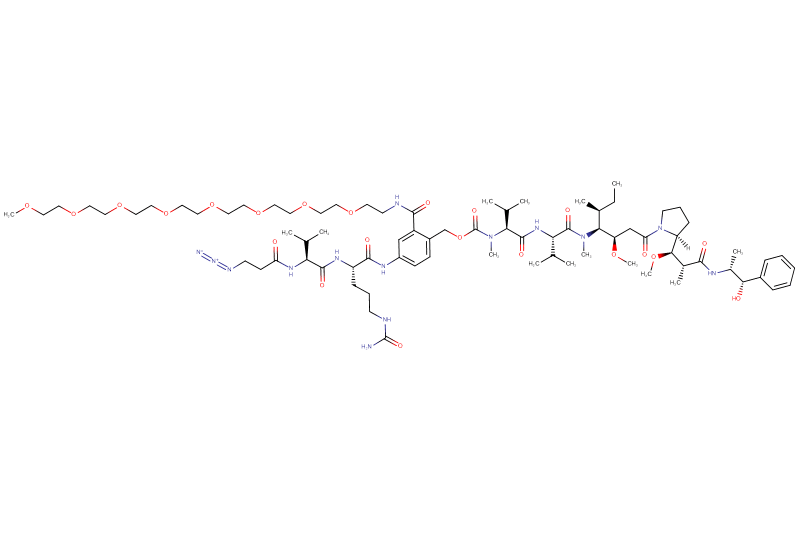 Azide-Propionyl-Val-Cit-PAB(m-PEG8)-MMAE