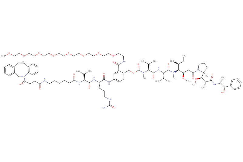 DBCO-Hexanoyl-Val-Cit-PAB(m-PEG8)-MMAE