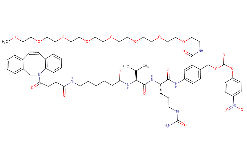 DBCO-Hexanoyl-Val-Cit-PAB(m-PEG8)-PNP