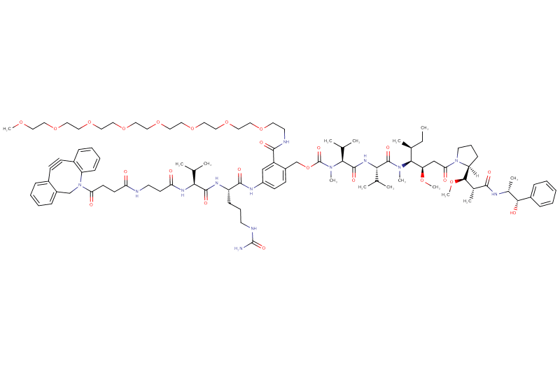 DBCO-Propionyl-Val-Cit-PAB(m-PEG8)-MMAE