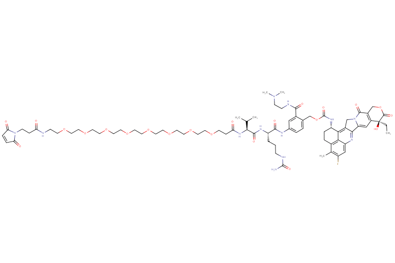 Mal-Propionyl-PEG8-Val-Cit-PAB(Amido-C2-Dimethylamine)-Exatecan
