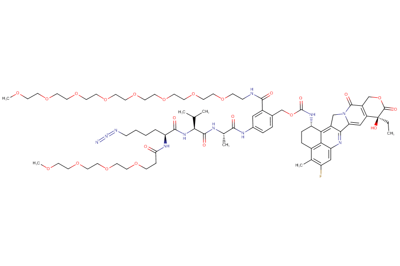 Azide-Lys(m-PEG4)-Val-Ala-PAB(m-PEG8)-Exatecan