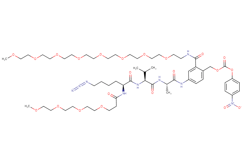 Azide-Lys(m-PEG4)-Val-Ala-PAB(m-PEG8)-PNP