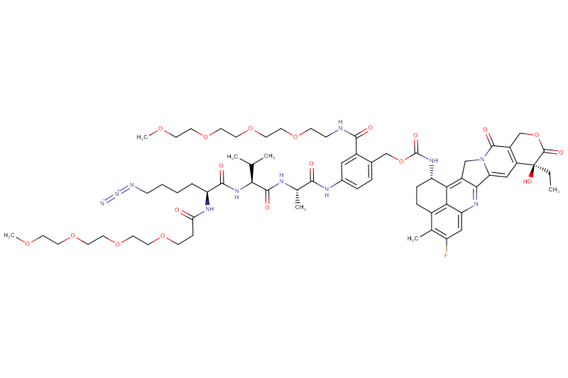 Azide-Lys(m-PEG4)-Val-Ala-PAB(m-PEG4)-Exatecan