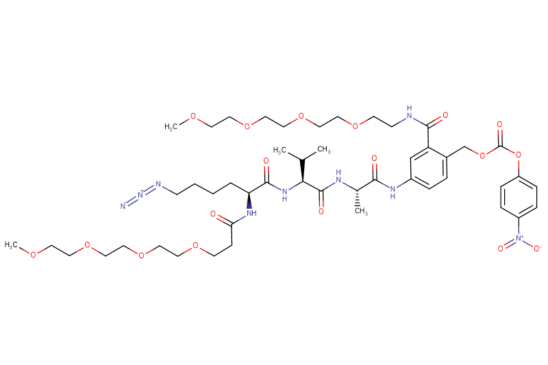 Azide-Lys(m-PEG4)-Val-Ala-PAB(m-PEG4)-PNP