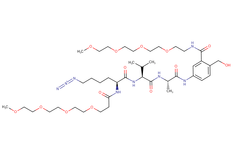 Azide-Lys(m-PEG4)-Val-Ala-PAB(m-PEG4)