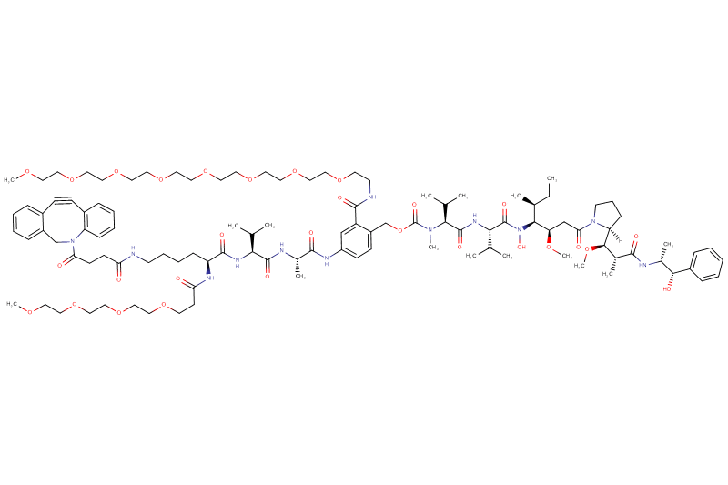 DBCO-Lys(m-PEG4)-Val-Ala-PAB(m-PEG8)-MMAE