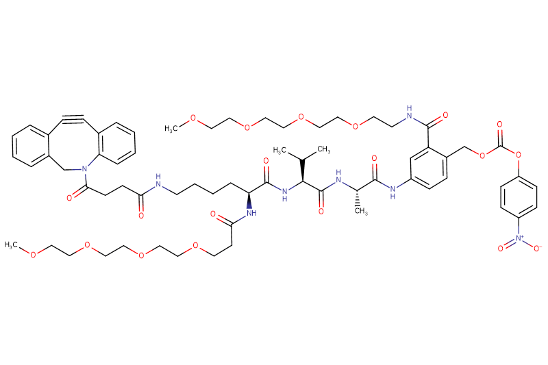 DBCO-Lys(m-PEG4)-Val-Ala-PAB(m-PEG4)-PNP