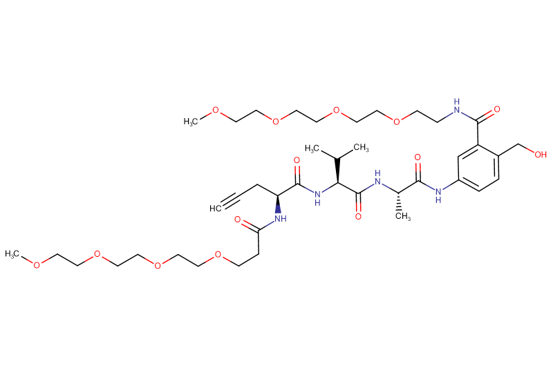Propargyl-Gly(m-PEG4)-Val-Ala-PAB(m-PEG4)