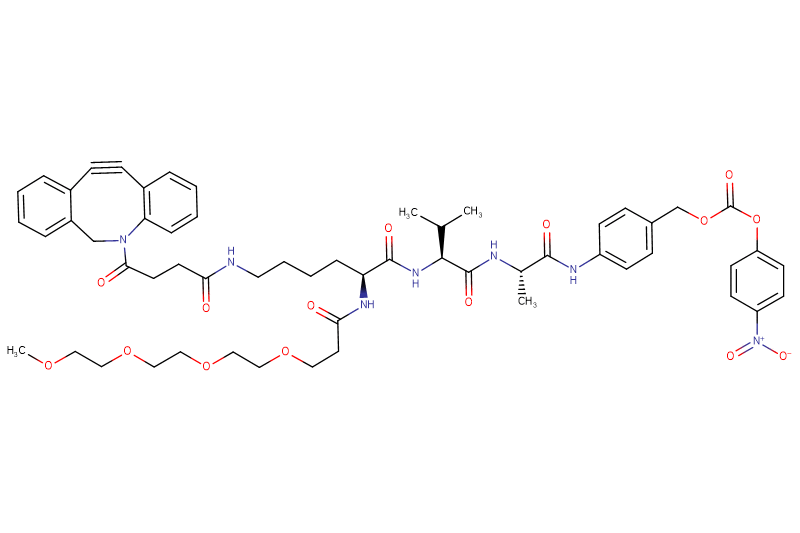 DBCO-Lys(m-PEG4)-Val-Ala-PAB-PNP