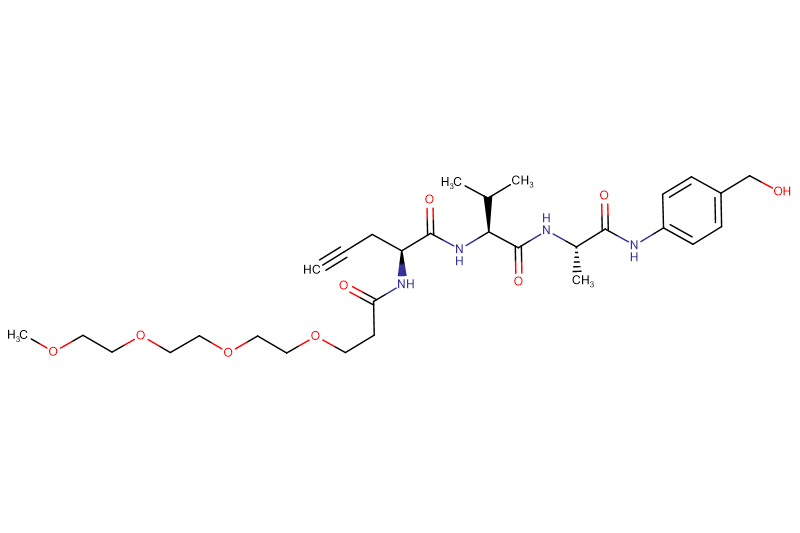 Propargyl-Gly(m-PEG4)-Val-Ala-PAB