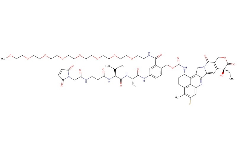 Mal-Acetyl-Beta-Ala-Val-Ala-PAB(m-PEG8)-Exatecan