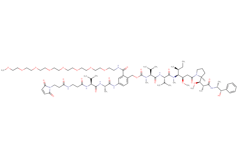 Mal-Propionyl-Beta-Ala-Val-Ala-PAB(m-PEG8)-MMAE