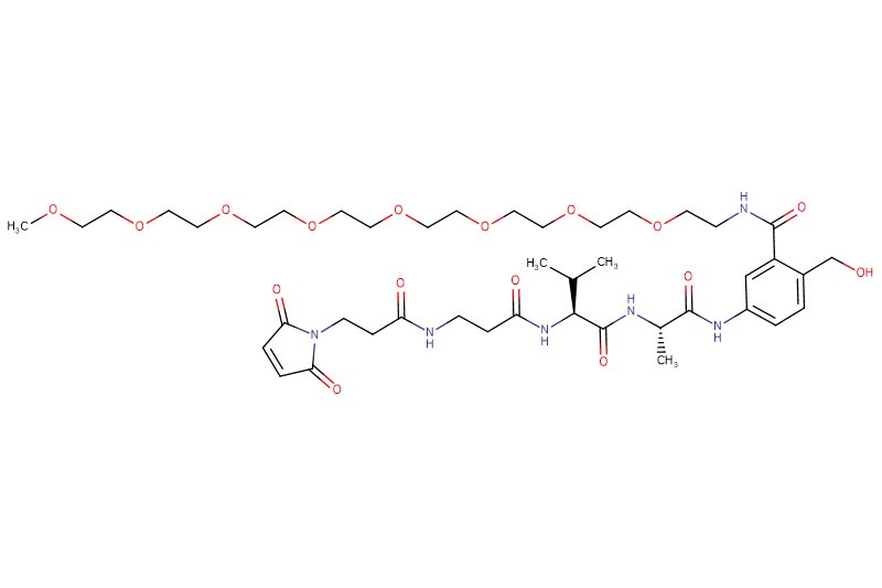 Mal-Propionyl-Beta-Ala-Val-Ala-PAB(m-PEG8)