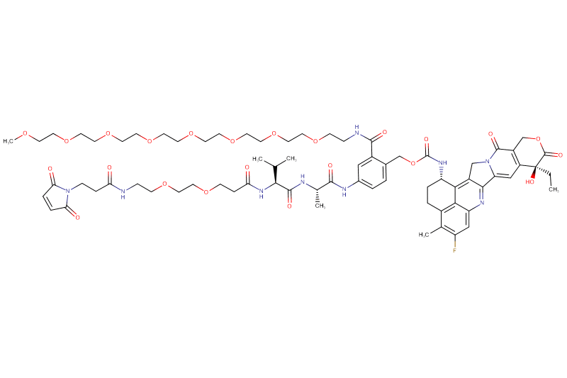 Mal-Propionyl-PEG2-Val-Ala-PAB(m-PEG8)-Exatecan