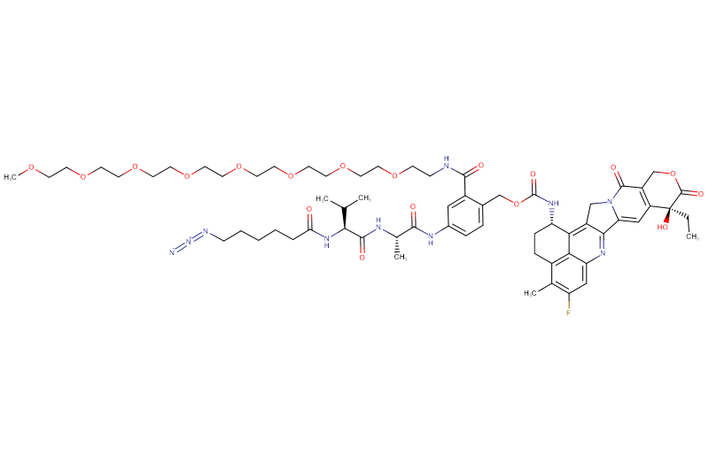 Azide-Hexanoyl-Val-Ala-PAB(m-PEG8)-Exatecan