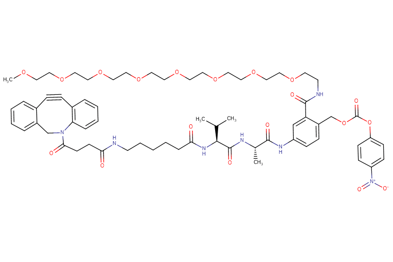 DBCO-Hexanoyl-Val-Ala-PAB(m-PEG8)-PNP