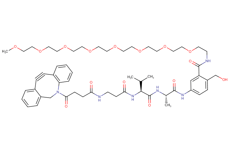 DBCO-Propionyl-Val-Ala-PAB(m-PEG8)