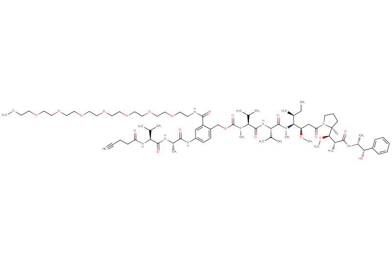 Propargyl-Acetyl-Val-Ala-PAB(m-PEG8)-MMAE