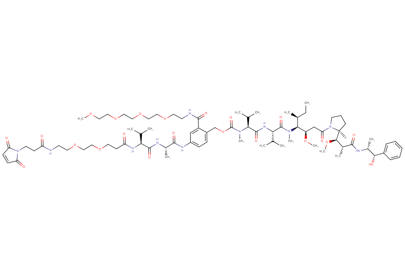 Mal-Propionyl-PEG2-Val-Ala-PAB(m-PEG4)-MMAE