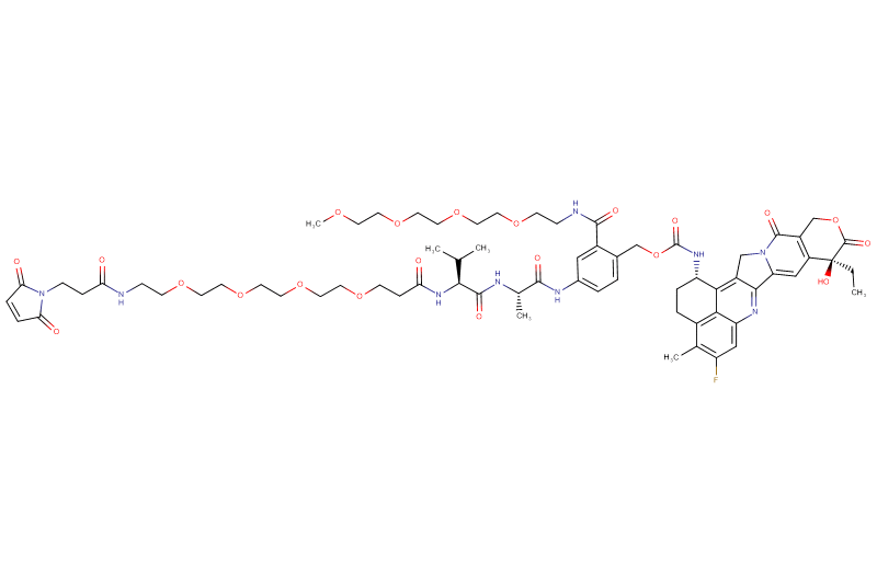 Mal-Propionyl-PEG4-Val-Ala-PAB(m-PEG4)-Exatecan