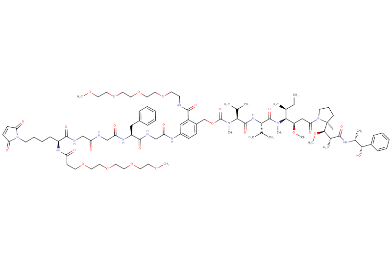 Mal-Lys(m-PEG4)-Gly-Gly-Phe-Gly-PAB(m-PEG4)-MMAE