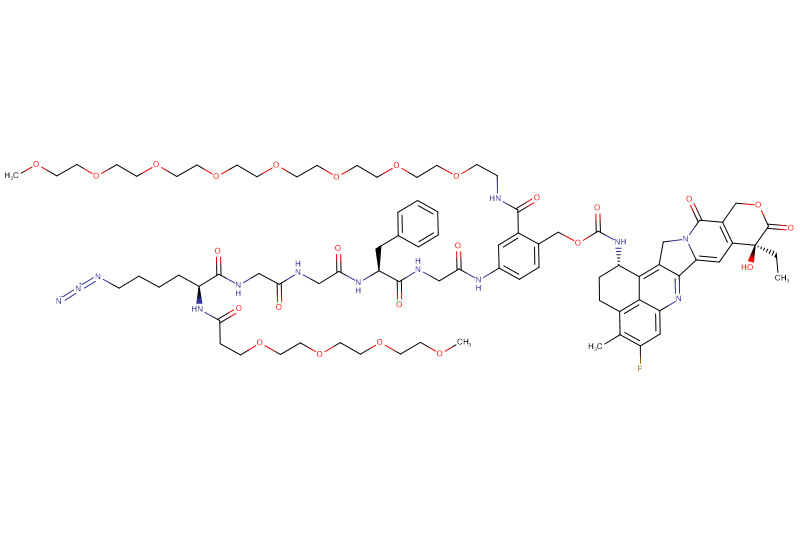 Azide-Lys(m-PEG4)-Gly-Gly-Phe-Gly-PAB(m-PEG8)-Exatecan