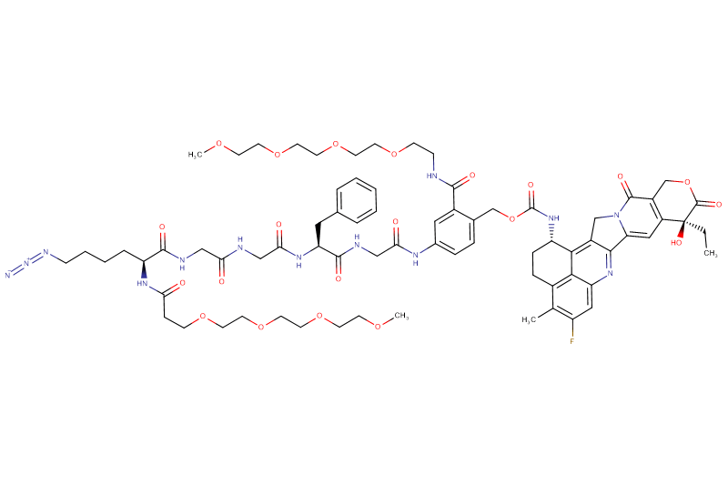 Azide-Lys(m-PEG4)-Gly-Gly-Phe-Gly-PAB(m-PEG4)-Exatecan
