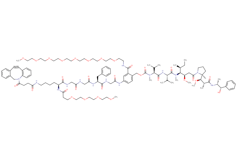 DBCO-Lys(m-PEG4)-Gly-Gly-Phe-Gly-PAB(m-PEG8)-MMAE