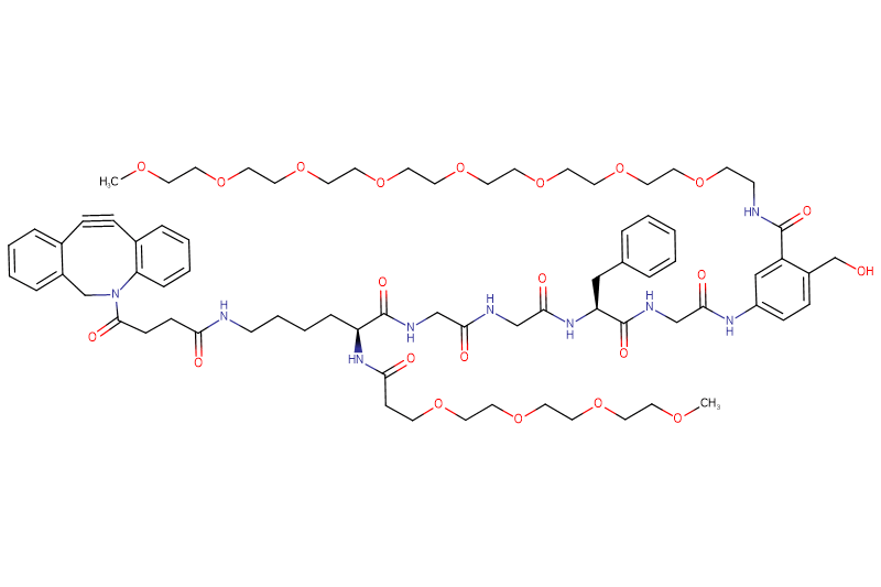 DBCO-Lys(m-PEG4)-Gly-Gly-Phe-Gly-PAB(m-PEG8)
