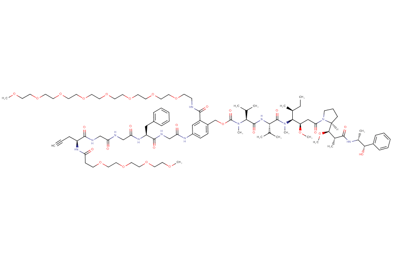 Propargyl-Gly(m-PEG4)-Gly-Gly-Phe-Gly-PAB(m-PEG8)-MMAE